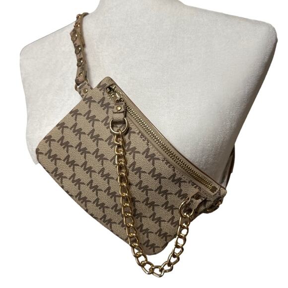 MICHAEL KORS Gold Signature with Chain Belt Bag - Picture 1 of 8